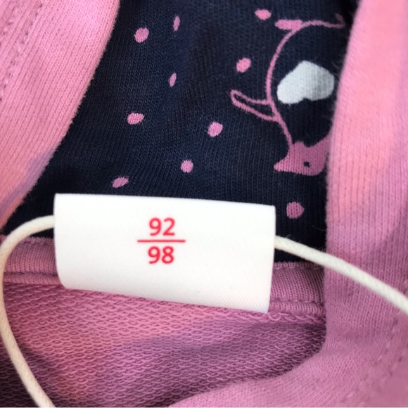 Little Girls Pink Hoodie. Oliver We care supporting sustainable Cotton Size: 2 - Picture 10 of 12